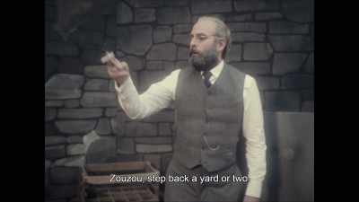 - Isn't that dangerous? 
- Zouzou, step back a yard or two. - Irma Vep