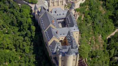 It has 12 conical spires clad in slate - Europe From Above