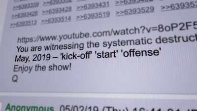 It was a major shift
in the Q narrative, - Q: Into the Storm