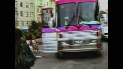 It was a pink bus and it had
a tilted champagne glass - Sheryl