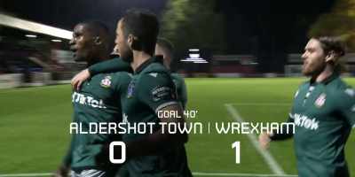 It was Aaron Hayden
who headed it - Welcome to Wrexham