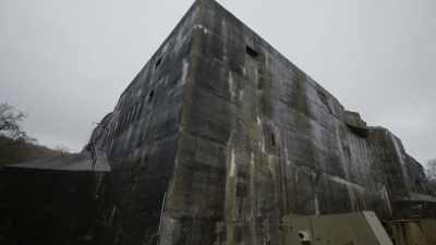 It is also the site of
a mysterious concrete structure. - Secret Nazi Ruins
