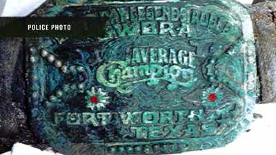 It appeared to be
a rodeo-style belt buckle. - Buried In The Backyard