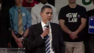 -It bends towards justice.
-(CROWD CHEERING) - Obama: In Pursuit of a More Perfect Union