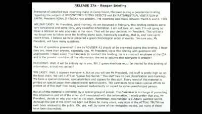 It is called "Release
27a Reagan Briefing." - Truth Hunter