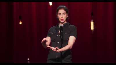 It comes after bathroom,
so it must mean... - Sarah Silverman: A Speck of Dust