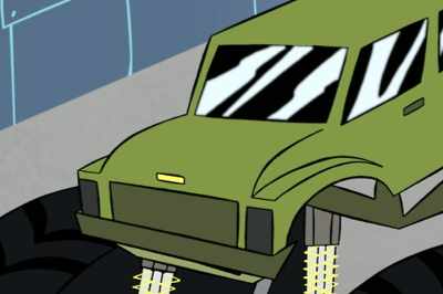 It comes complete
with bunker-busting missiles, flamethrowers, - Johnny Test