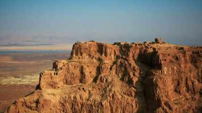 It is constructed
on three terraces above cliffs - Dead Sea Scrolls: The Doomsday Prophecy