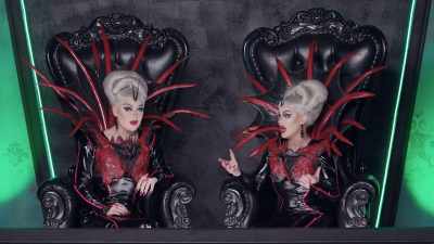 - It definitely wasn't the
biggest look in the room, - The Boulet Brothers' Dragula: Titans