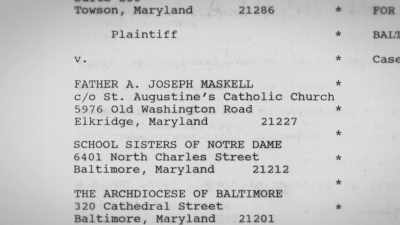 It was determined that
we would file suit against Father Maskell, - The Keepers