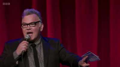 It doesn't say that.
I've written that in. - Stewart Lee: Tornado