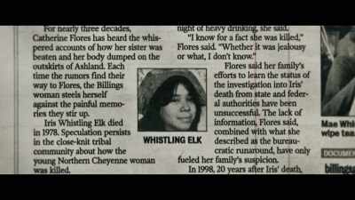 It feels like, as Native women,
this is something that's in our - Murder in Big Horn