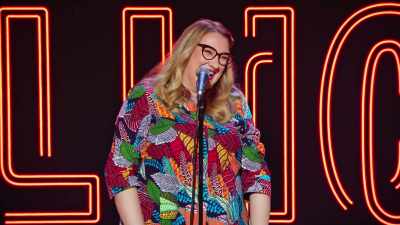 It gets...
[SHE LAUGHS] - Sarah Millican: Bobby Dazzler