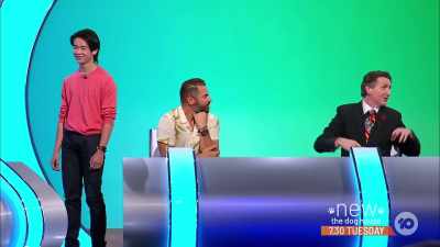 It gets worse
because the whole audience went, - Would I Lie to You?