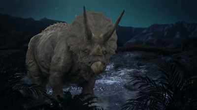 IT HAD TWO HORNS
ABOVE ITS EYE SOCKETS - Dino Hunters