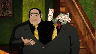 - It helps Joe focus his stream.
- Right away, sir! - Kite Man: Hell Yeah!