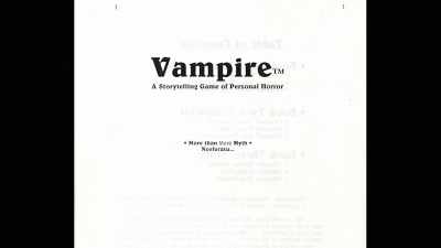 - It immediately makes it like
wow, this is our vampires. - World of Darkness