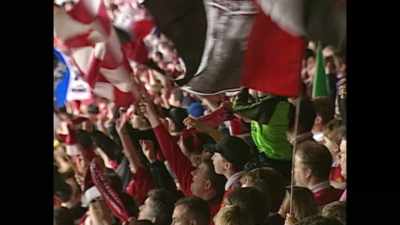 It was just part
of the atmosphere, singing,
bouncing, jumping around. - Fever Pitch: The Rise of the Premier League