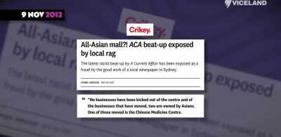 It was labelled racist and wrong
by local businesses - The Back Side of Television