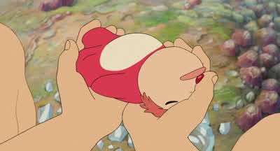 It licked me! - Ponyo