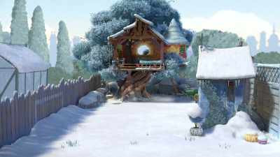 It looks like someone has…
rubbed out the garden. - The Adventures of Paddington