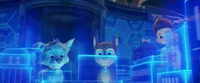 It looks like Mayor
Humdinger's fireworks display - PAW Patrol: The Movie