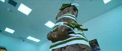 It has marks
showing it has been cut and smashed. - Mysteries of the Terracotta Warriors