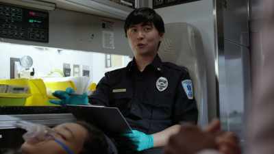 It means he's trying to read
20-year-old equipment - The Good Doctor