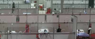 It means makeshift hospitals
like this one in Madrid, - This England