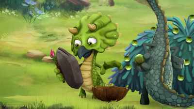 It might be easier if I hold that. - Gigantosaurus