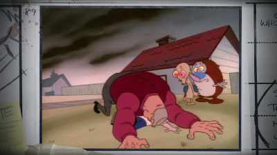 It has much validity as a Eugene O'Neill
play as it does a Daffy Duck cartoon. - Happy Happy Joy Joy: The Ren & Stimpy Story