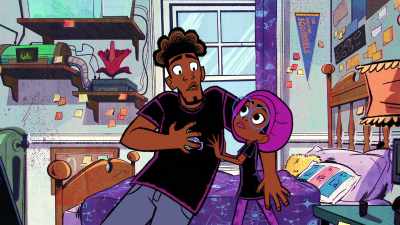 It must be
a cleaning day miracle, - Marvel's Moon Girl and Devil Dinosaur