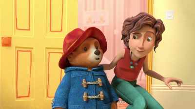 It must be a special day.
Mrs. Bird is putting cobwebs up, - The Adventures of Paddington