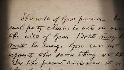 It must be divine providence
forcing us to have - Abraham Lincoln