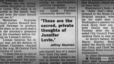 It was not a sex diary, - The Preppy Murder: Death in Central Park