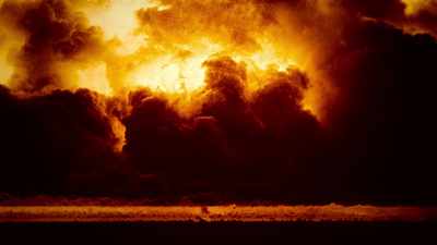 It was orange and purple
and blue and yellow, - To End All War: Oppenheimer & the Atomic Bomb