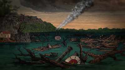 It quickly sank, taking
all of its precious cargo - Beyond Oak Island