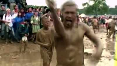 It rained on
and off all weekend, - Woodstock 99: Peace Love and Rage