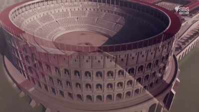 It rested partially on the hill
and partially on a hollow structure - Roman Megastructures