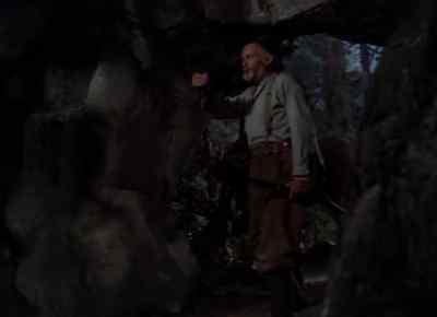 It runs back about 30 yards.
Funnels down to another opening, - The Naked Spur
