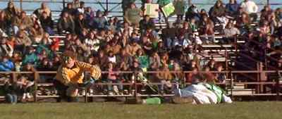 It"s in! He did it!
He scored! That"s the game! - The Big Green