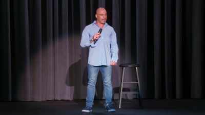 It said, "If you enjoyed this musical - Joe Rogan: Triggered