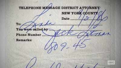 It said Jack Litman stopped by,
and that Jack's comment was - The Preppy Murder: Death in Central Park