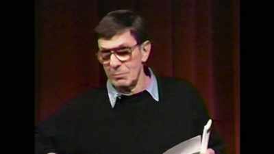 It said, "'Star Trek'
with William Shatner,
Leonard Nomoid..." - For the Love of Spock
