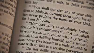 It says homosexuality is absolutely
forbidden, - 1946: The Mistranslation That Shifted Culture