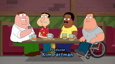 It says Lana Del Rey - Family Guy