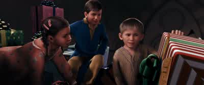 It says, "merry Christmas, Billy. - The Polar Express