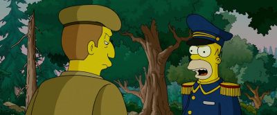 It says to release this town immediately - The Simpsons Movie