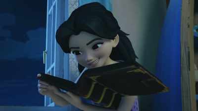 It says the creature only
comes out during the full moon, - LEGO Friends: Girls on a Mission