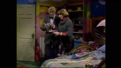 It says, "There is a note
in the toy chest." - Punky Brewster